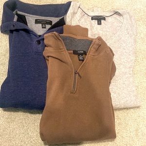 THREE MENS PULL OVERS